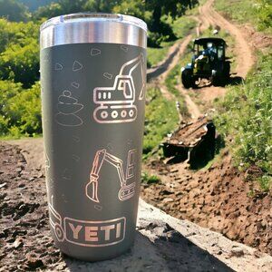 Engraved Tractor YETI 10oz Tumbler